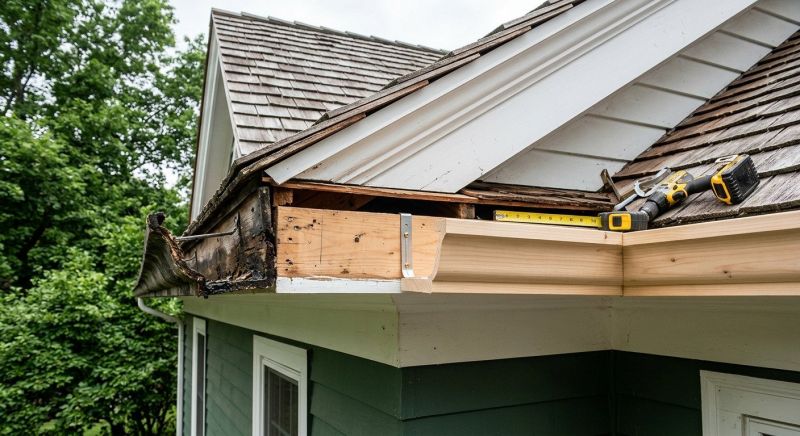 Wood Rain Gutter Installation in Mcdonough, GA